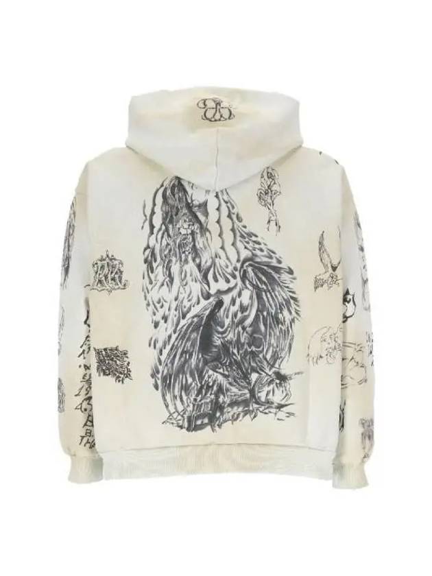 Tat Medium Fit Zip-Up Hoodie Off-White - BALENCIAGA - BALAAN 3