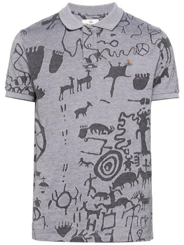 graphic print polo shirt 2H01000IJ006I - VIVIENNE WESTWOOD - BALAAN 1