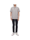 Embroidered Logo Short Sleeve Polo Shirt Grey - BURBERRY - BALAAN 4