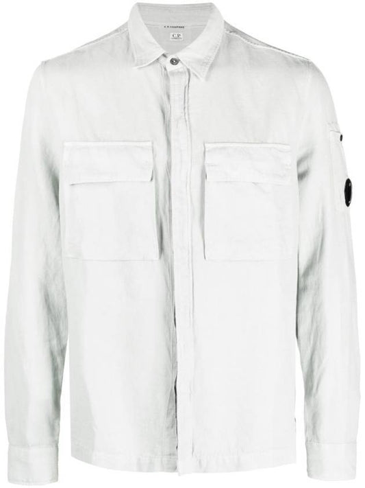 Lens Cotton Linen Jacket Grey - CP COMPANY - BALAAN 1