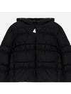 Yser logo short down padded jacket black - MONCLER - BALAAN 3