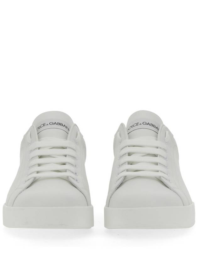 Portofino Calfskin Low Top Sneakers White - DOLCE&GABBANA - BALAAN 7