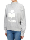 Moby Logo Print Sweatshirt Grey - ISABEL MARANT ETOILE - BALAAN 3