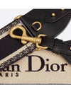 Paris Embroidery Ring Shoulder Bag Strap Black - DIOR - BALAAN 4