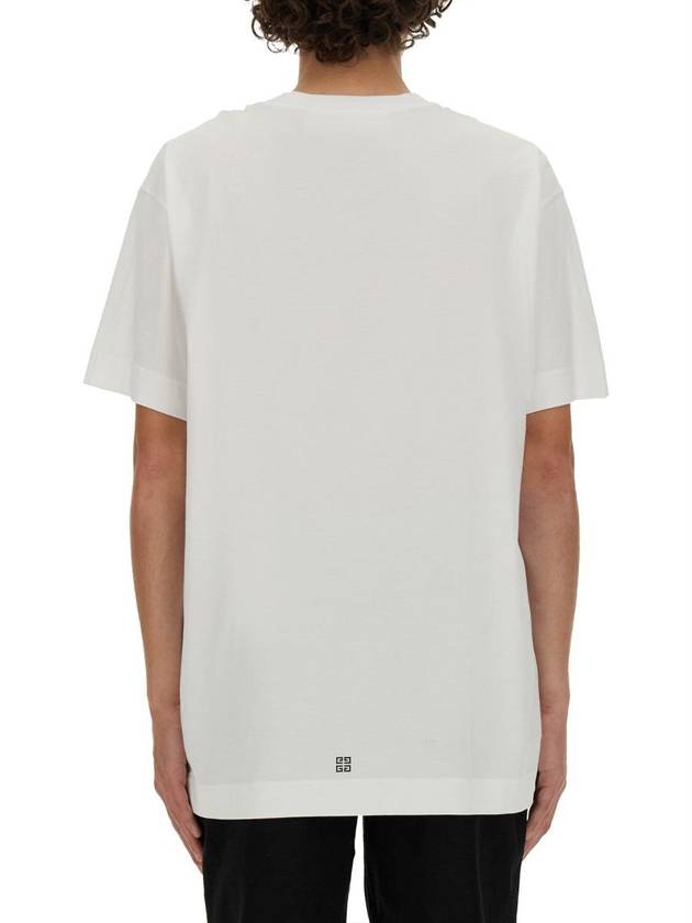 Logo Oversized Fit Cotton Short Sleeve T-Shirt White - GIVENCHY - BALAAN 4