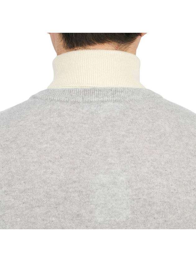 Men's Cedecim Cashmere Layered Neck Sweater Heather Gray - MARK & LONA - BALAAN 8