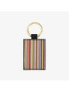 Striped Leather Key Holder Black - PAUL SMITH - BALAAN 3