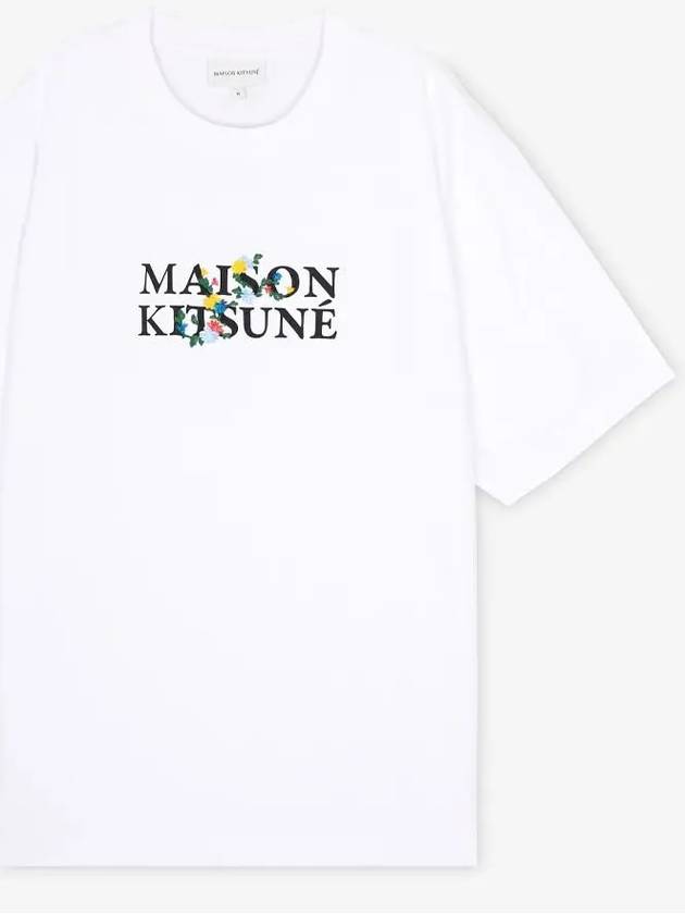 Men's Logo Print White Short Sleeve T-Shirt LM00115KJ0119 WH - MAISON KITSUNE - BALAAN 2