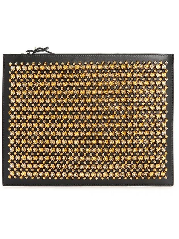 Pif Spike Clutch Bag Black - CHRISTIAN LOUBOUTIN - BALAAN 1