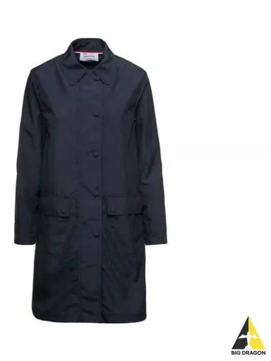 Military Ripstop Round Collar Over Pea Coat Navy - THOM BROWNE - BALAAN 2