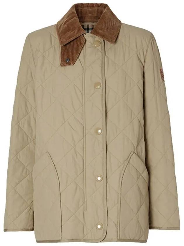 Diamond Quilted Thermoregulated Barn Jacket Honey - BURBERRY - BALAAN 3