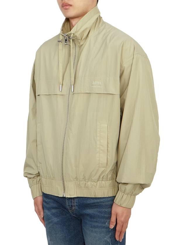 Alexandre Mattiussi Zipper Windbreaker Sage - AMI - BALAAN 4