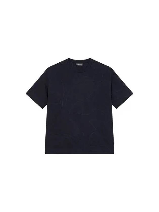 Men s multi patch crewneck t shirt dark navy 270448 - EMPORIO ARMANI - BALAAN 1