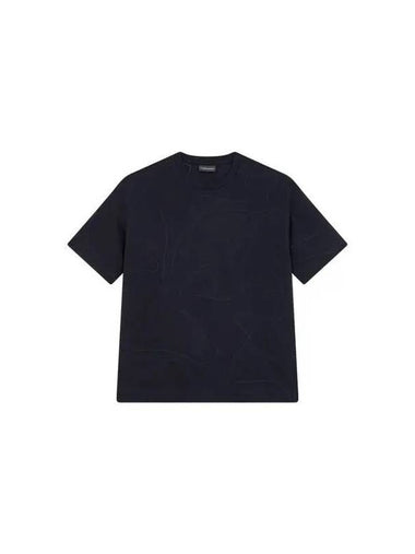 Men s multi patch crewneck t shirt dark navy 270448 - EMPORIO ARMANI - BALAAN 1