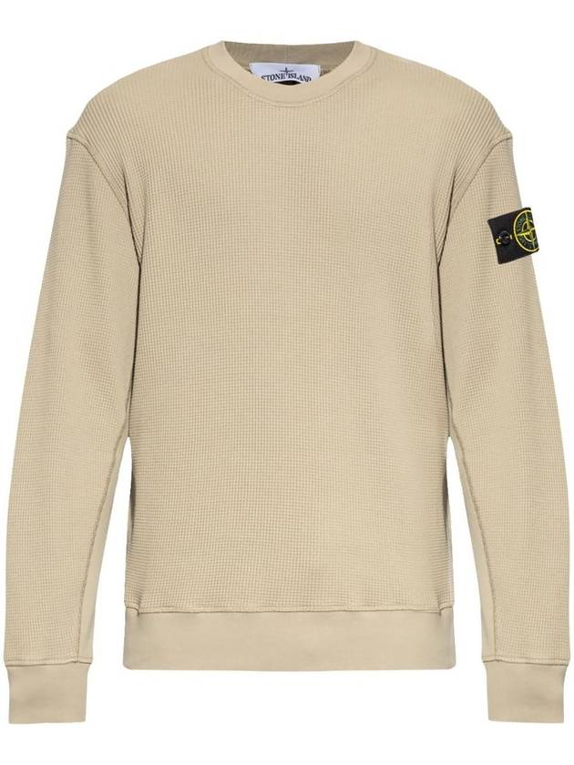 Compass Patch Knit Top Beige - STONE ISLAND - BALAAN 2