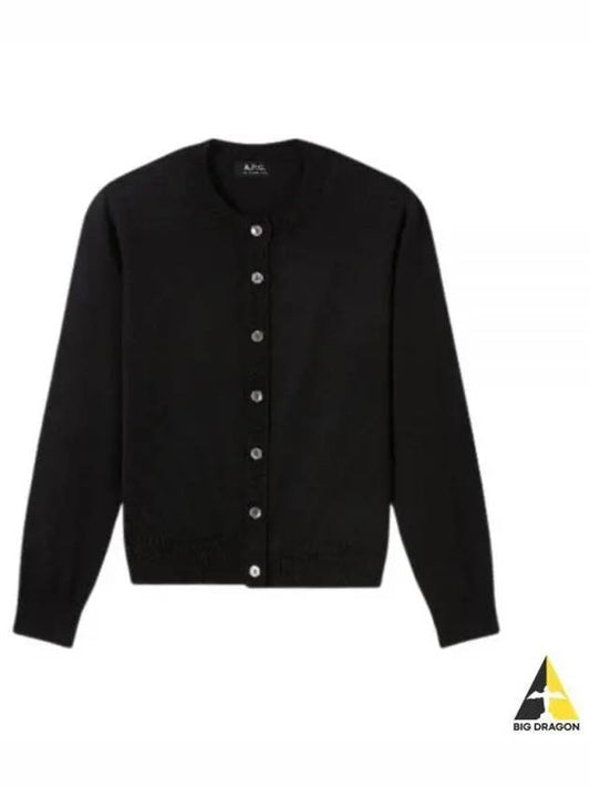 Marine Wool Cardigan Black - A.P.C. - BALAAN 2