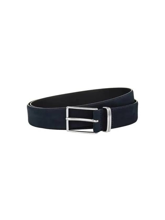 Men s Metal Double Loop Suede Belt Ocean 270192 - EMPORIO ARMANI - BALAAN 1