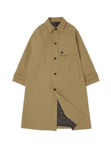 Earth Cotton Balmacaan Coat Beige - A NOTHING - BALAAN 1