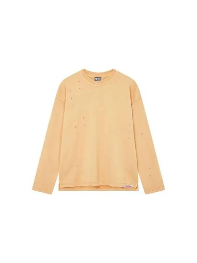 Dying Point Cotton Sweatshirt Dark Yellow - DIESEL - BALAAN 1