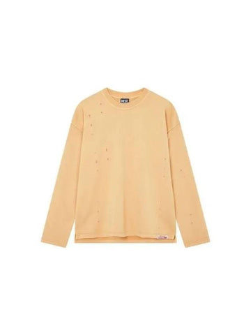 Dying Point Cotton Sweatshirt Dark Yellow - DIESEL - BALAAN 1