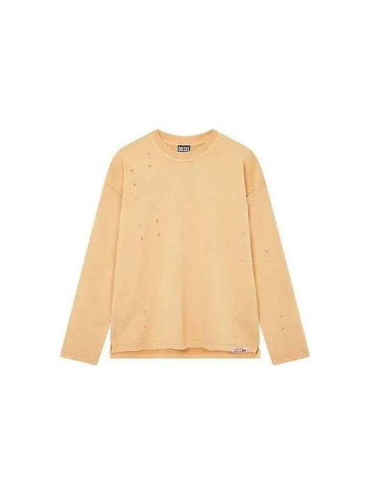 Dying Point Cotton Sweatshirt Dark Yellow - DIESEL - BALAAN 1