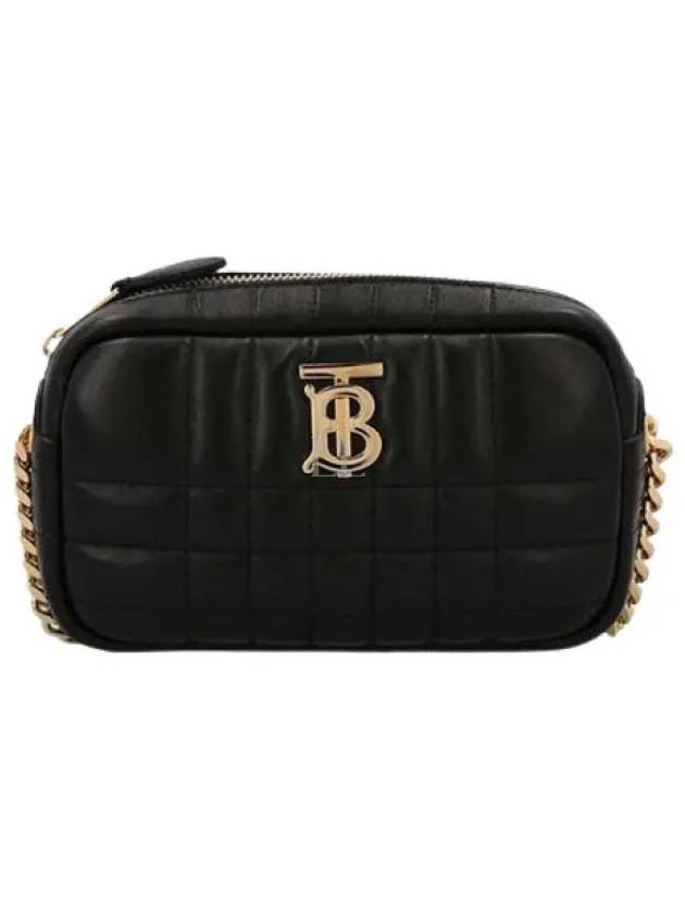 Quilted Leather Mini Lola Camera Shoulder Bag Black - BURBERRY - BALAAN 2