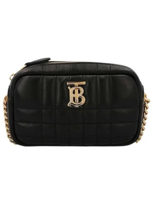 Quilted Leather Mini Lola Camera Shoulder Bag Black - BURBERRY - BALAAN 2