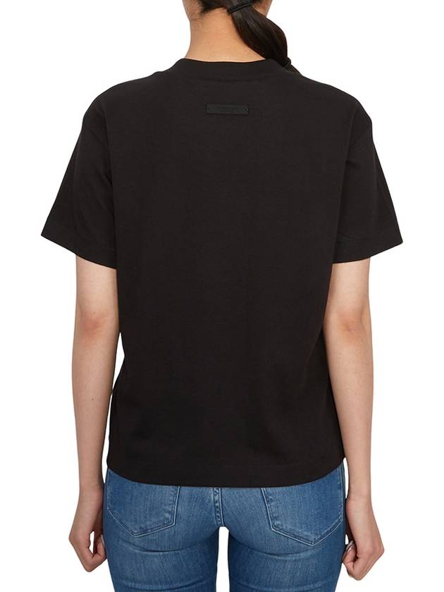 Logo Print Short Sleeve T Shirt Black - FEAR OF GOD - BALAAN 4