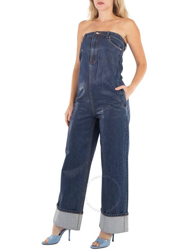 Blue Crystal denim one piece bodysuit 1WC2237501499 - ALEXANDER WANG - BALAAN 4