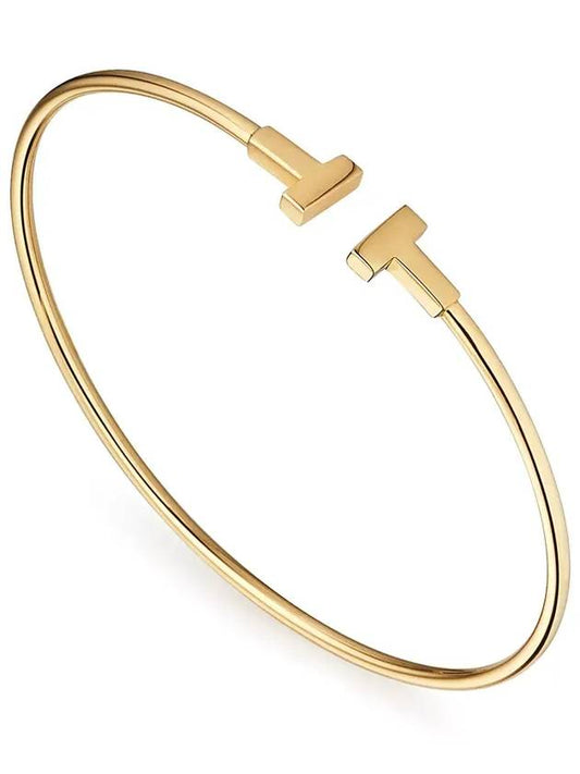 T Narrow Wire Bracelet Gold - TIFFANY & CO. - BALAAN 2