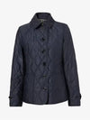 Women's Diamond Quilted Thermoregulated Check Jacket Midnight - BURBERRY - BALAAN 2