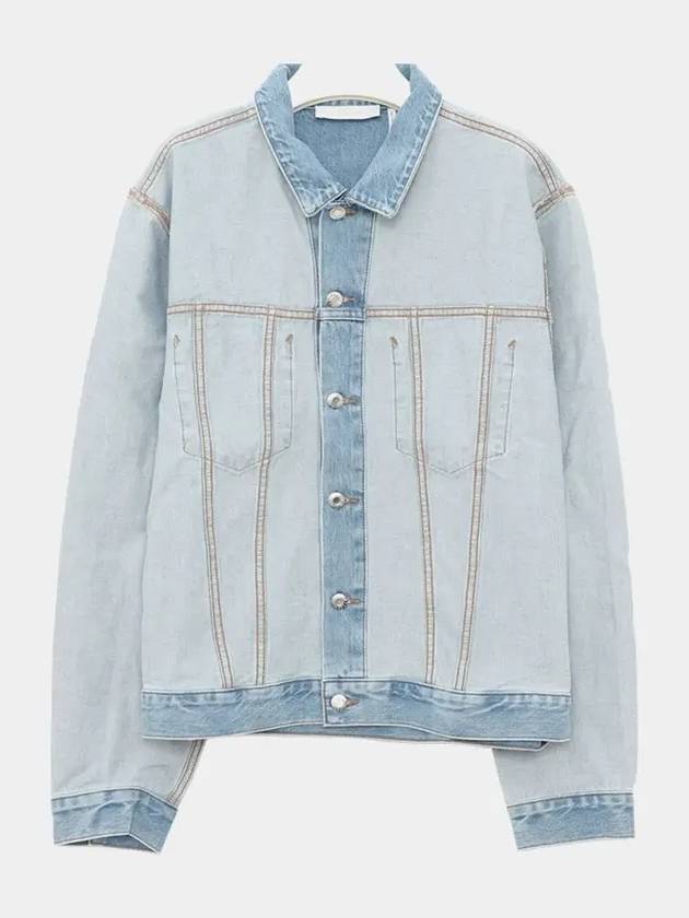 Reverse Trucker Cotton Denim Jacket Light Wash - HELMUT LANG - BALAAN 3