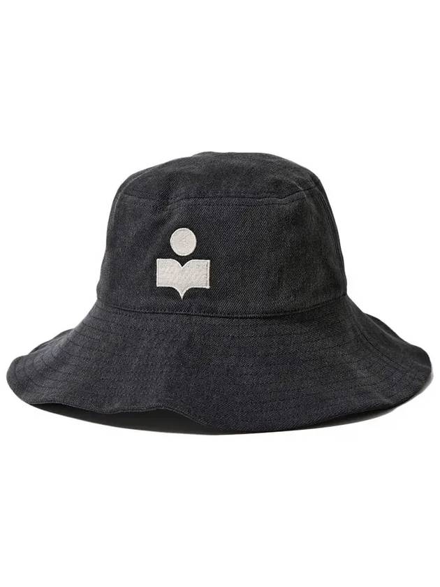 Delya Embroidered Logo Bucket Hat Black - ISABEL MARANT - BALAAN 3