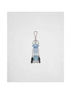 Saffiano Leather Robot Keychain Trick Light Blue - PRADA - BALAAN 1