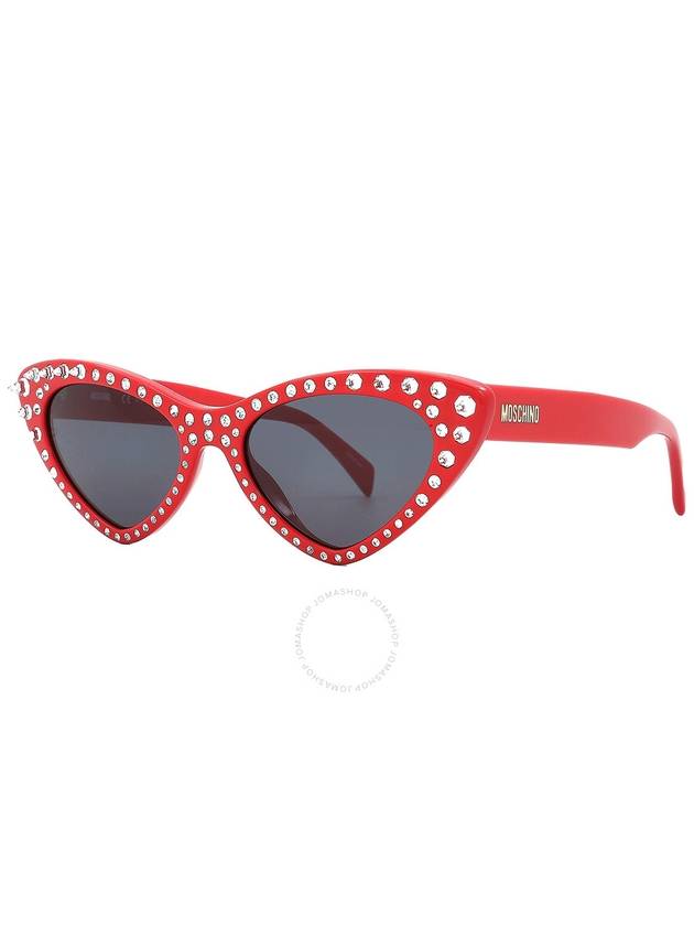 Moschino Grey Cat Eye Ladies Sunglasses MOS006/S/STR 0C9A/IR 52 - MOSCHINO - BALAAN 3