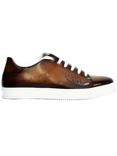 Playtime Scritto Leather Low Top Sneakers Brown - BERLUTI - BALAAN 2