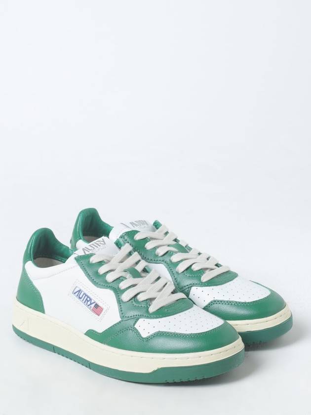 Men's Medalist Leather Low Top Sneakers Green - AUTRY - BALAAN 3