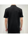 Triangle Logo Cotton Short Sleeve Polo Shirt Black - PRADA - BALAAN 6