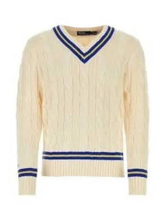 Reserve Iconic Cricket Sweater Natural 1236411 - POLO RALPH LAUREN - BALAAN 1