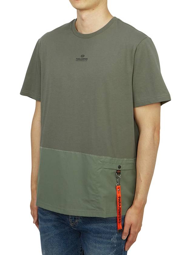 Clint Men s Short Sleeve T Shirt PMTSRE08 THYME - PARAJUMPERS - BALAAN 2