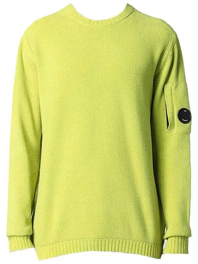 Lens Wappen Crew Neck Knit Top Yellow - CP COMPANY - BALAAN 2