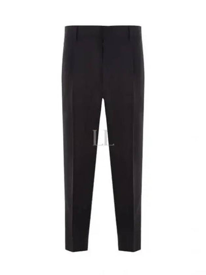 Men's Mohair Wool Straight Pants Black - PRADA - BALAAN 2