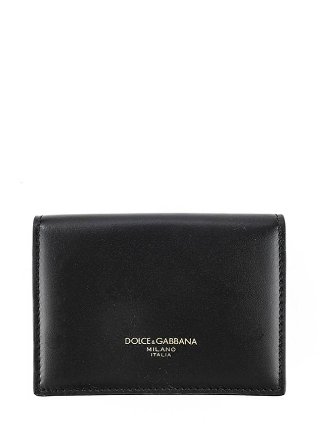 Logo Calfskin Half Wallet Black - DOLCE&GABBANA - BALAAN 2