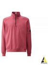 Light Fleece Half Zip-Up Sweatshirt Pink - CP COMPANY - BALAAN 2