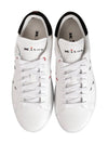 Stitched Leather Low Top Sneakers White - KITON - BALAAN 5