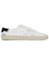 Star Patch Low Top Sneakers Black White - SAINT LAURENT - BALAAN 3