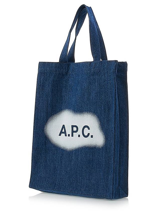 Logo Lou Mini Denim Tote Bag Indigo - A.P.C. - BALAAN 3