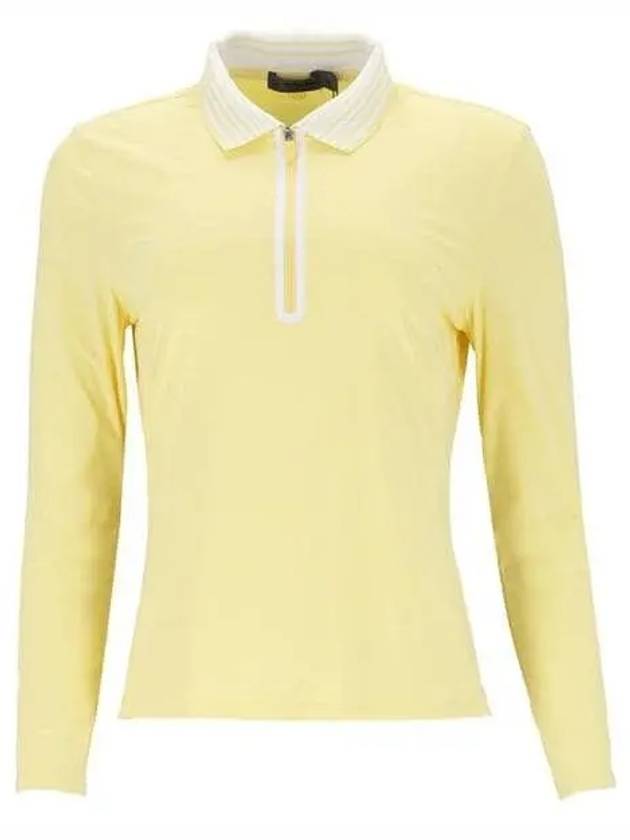 Women's Featherweight Silky Tech Nylon Zipper Polo Sunshine - G/FORE - BALAAN 2