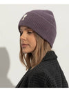 Logo Patch Knit Beanie Lilac - AMI - BALAAN 6