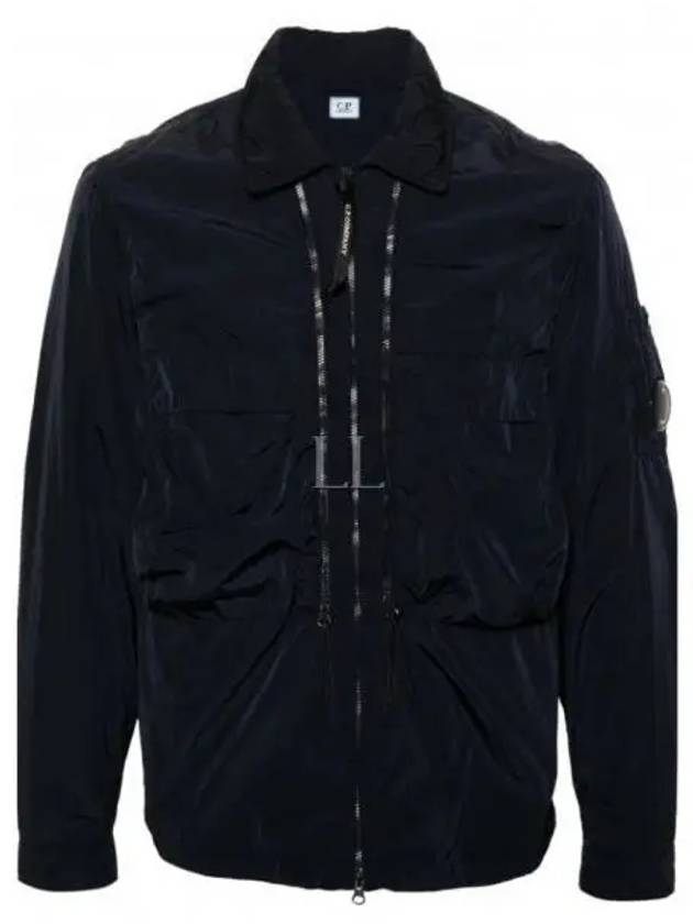 Chrome-R Hooded Over Long Sleeve Shirt Navy - CP COMPANY - BALAAN 2